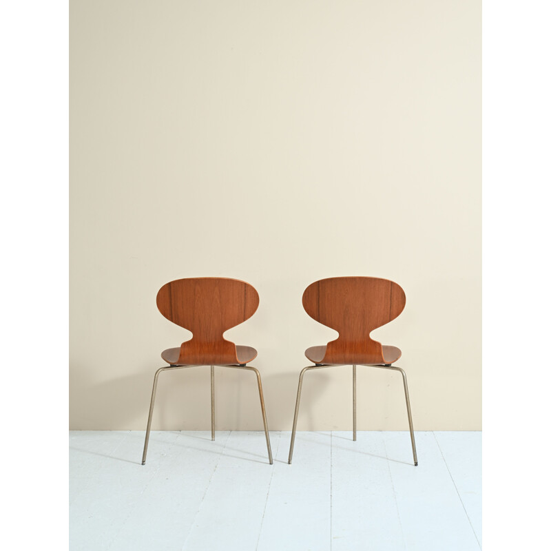 Pair of vintage Ant chairs model 3101 by Arne Jacobsen for Fritz Hansen, 1950s