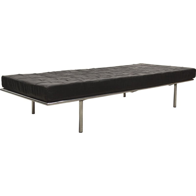 Vintage steel frame daybed by Mies van der Rohe for Knoll, 1960s