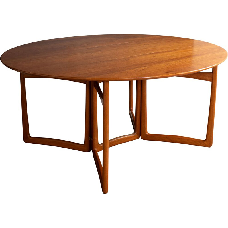 Drop Leaf vintage Danish teak table by Peter Hvidt and Orla Mølgaard Nielsen for France & Søn