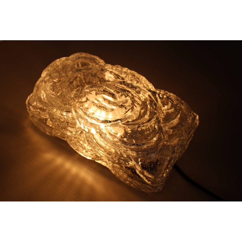 Vintage glass wall lamp, 1960s