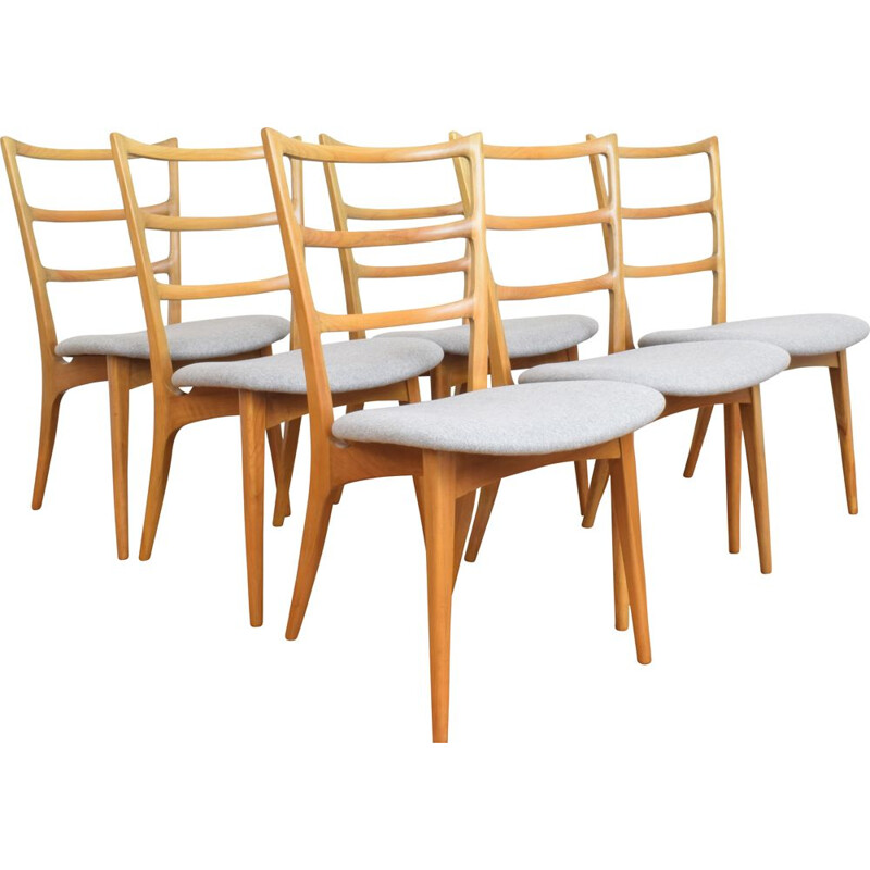 Set of 6 mid-century dining chairs by Marian Grabińskich, 1960s