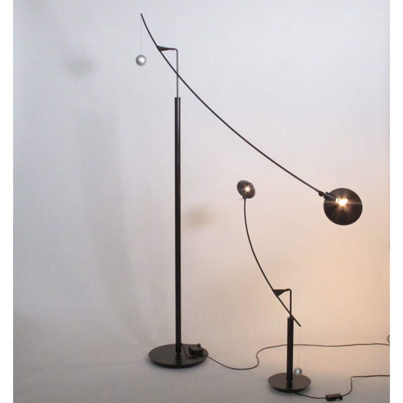 Pair of vintage Nestore Terra floor lamps by Carlo Forcolini for Artemide