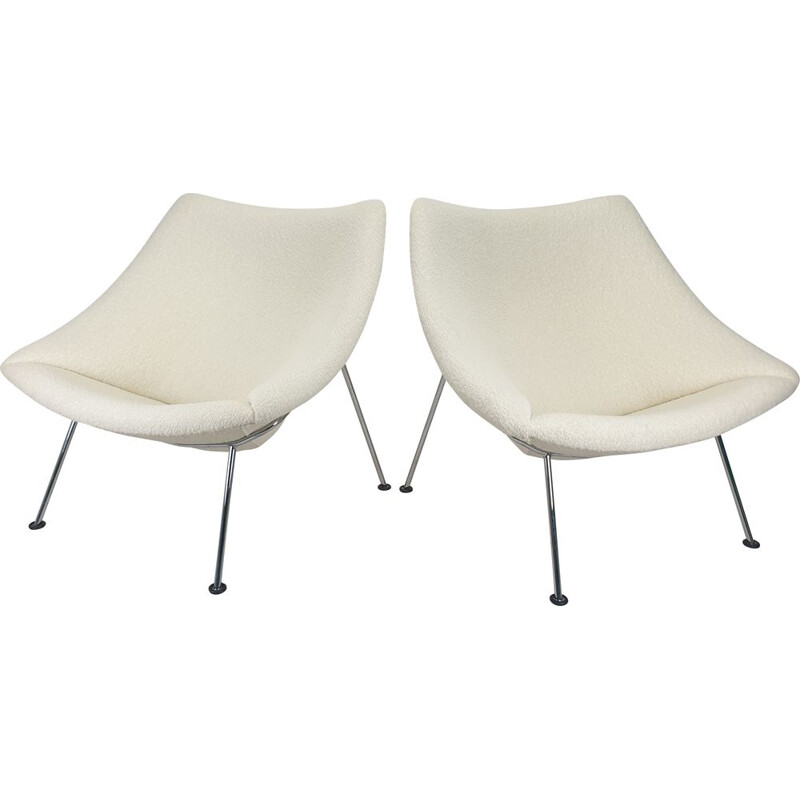 Pair of vintage Oyster armchair by Pierre Paulin for Artifort, 1980s