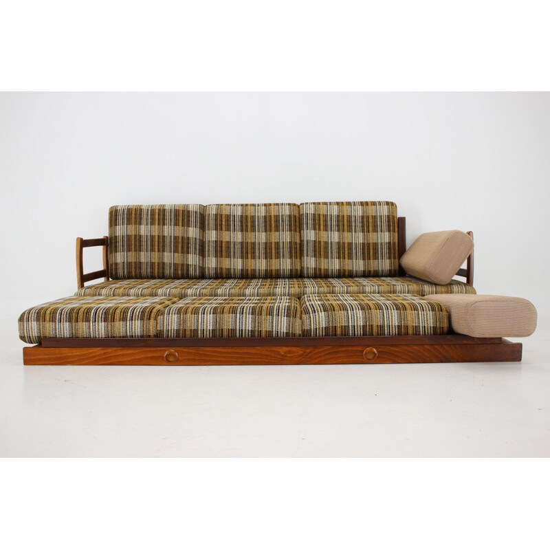 Vintage three seater sofa by Drevotvar, Czechoslovakia 1970s