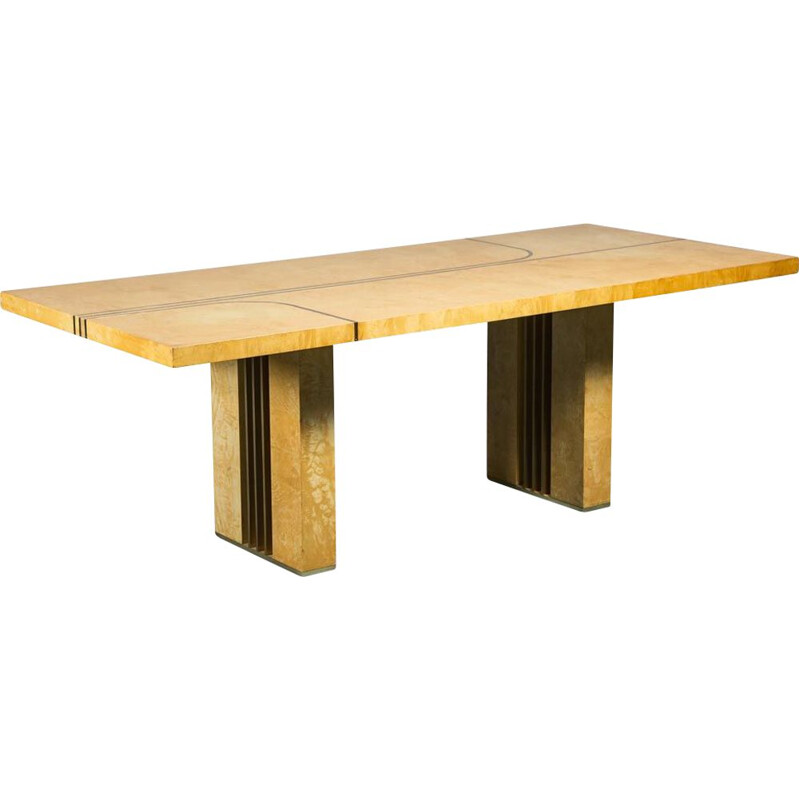 Vintage wooden dining table by Turri Milano, 1970s