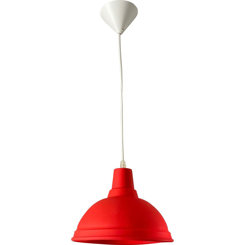 Vintage red geometric pendant lamp, 2000