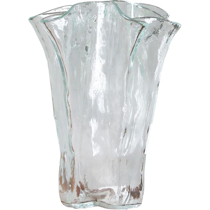 Glass vintage vase by Pertti Kallioinen for Muurla, Finland