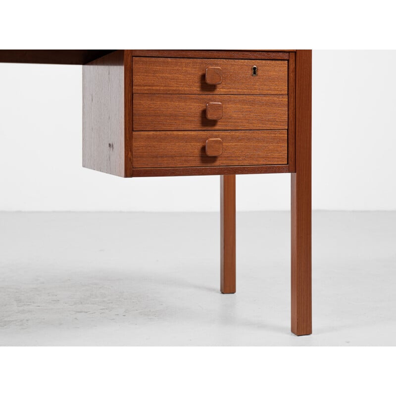 Mid century compact Danish desk in teak with 2x3 drawers, 1960s