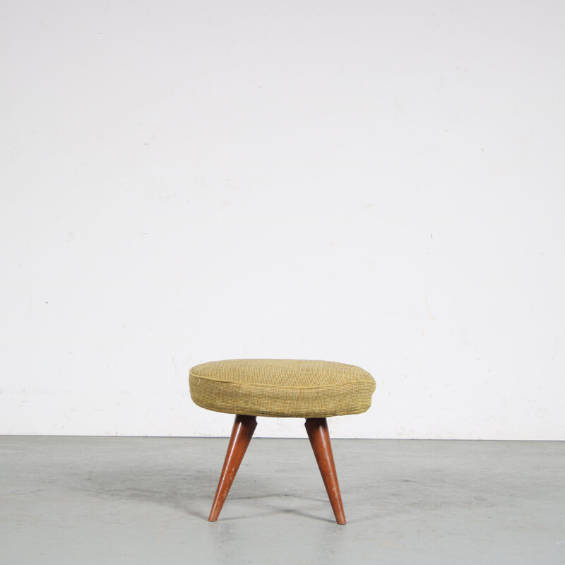 Vintage round Italian stool, 1950s