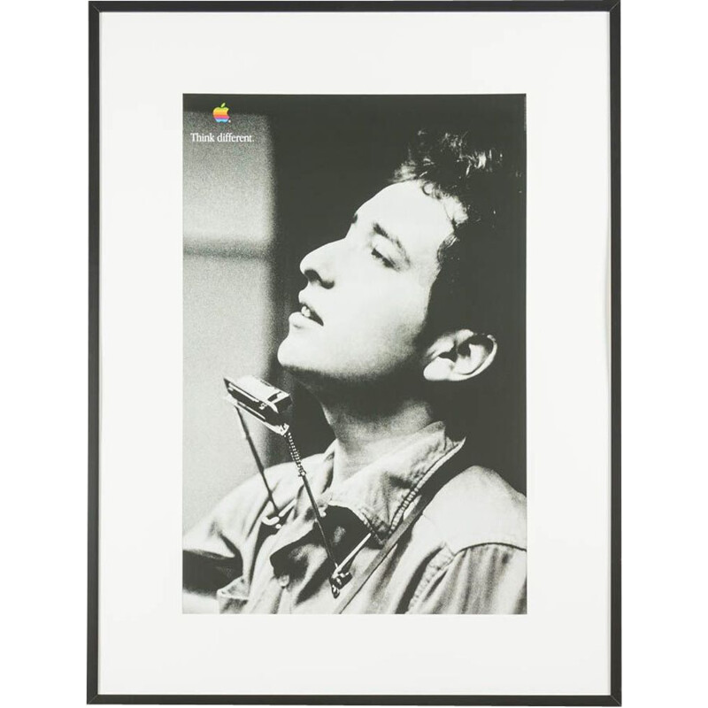 Vintage Think Different Bob Dylan advertising poster for Apple, 1998s