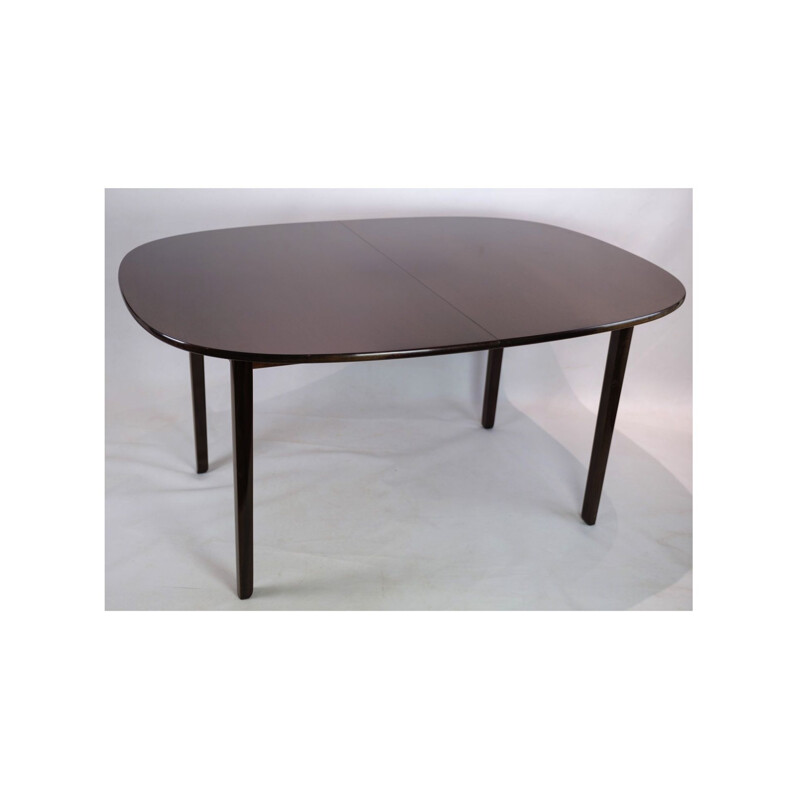 Vintage dark mahogany dining table by Ole Wancher for P. Jeppesen