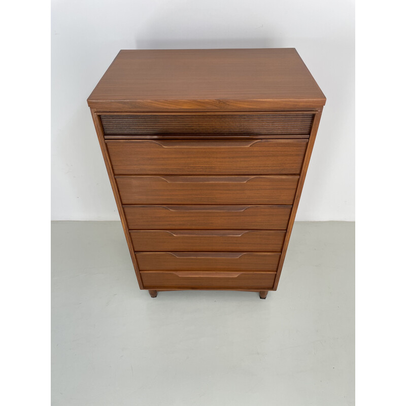 Vintage wood chest of drawers by Avalon, England 1960s