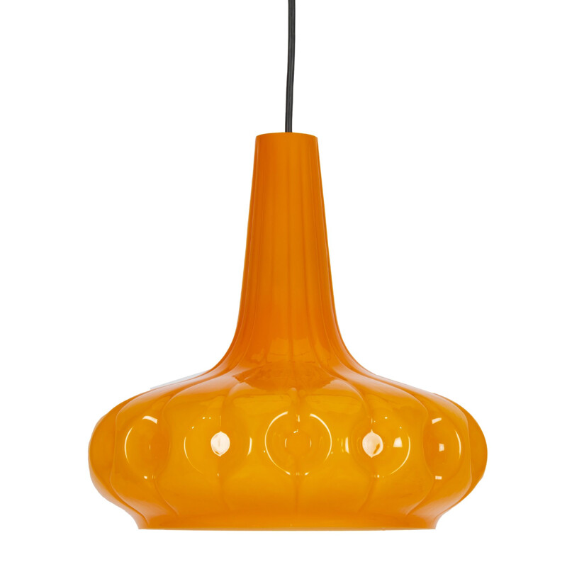 Vintage orange Peil & Putzler pendant lamp