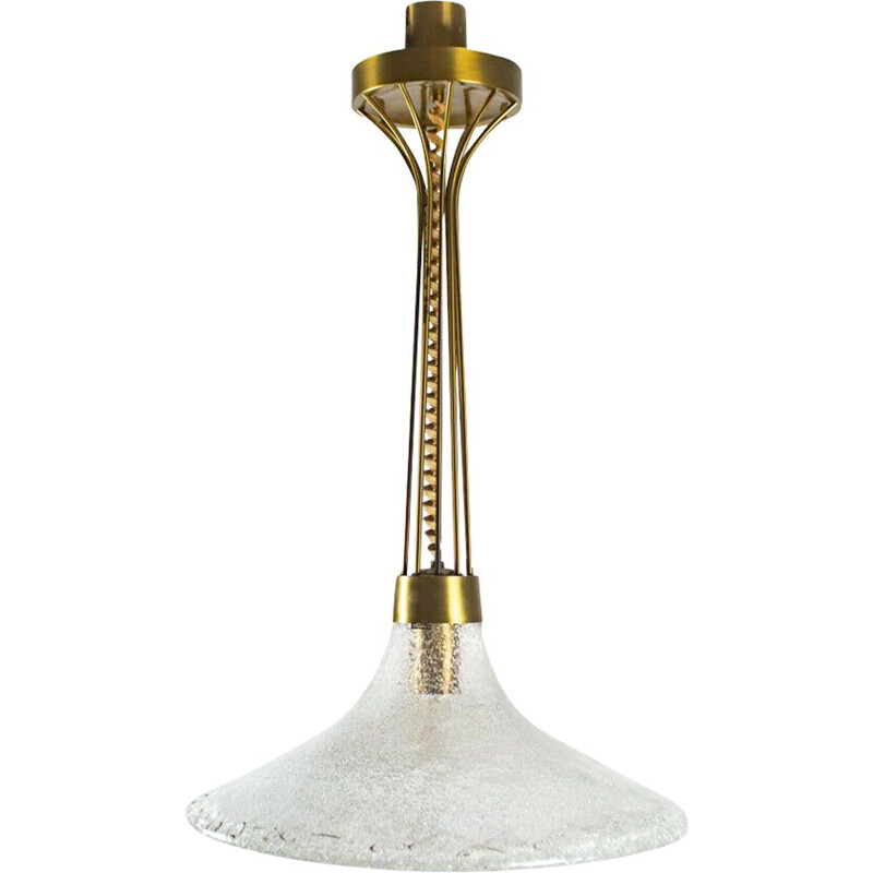 Vintage brass and Murano glass chandelier by Esperia, 1970s