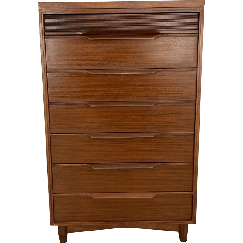 Vintage wood chest of drawers by Avalon, England 1960s