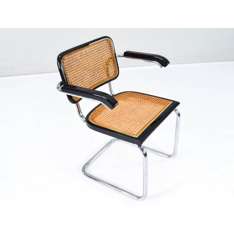 Set of 4 mid-century Italian B64 Cesca chairs by Marcel Breuer, 1970