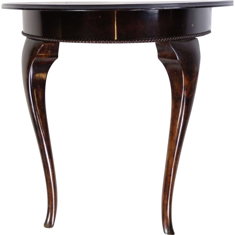 Vintage mahogany console table with pearl row, 1860s