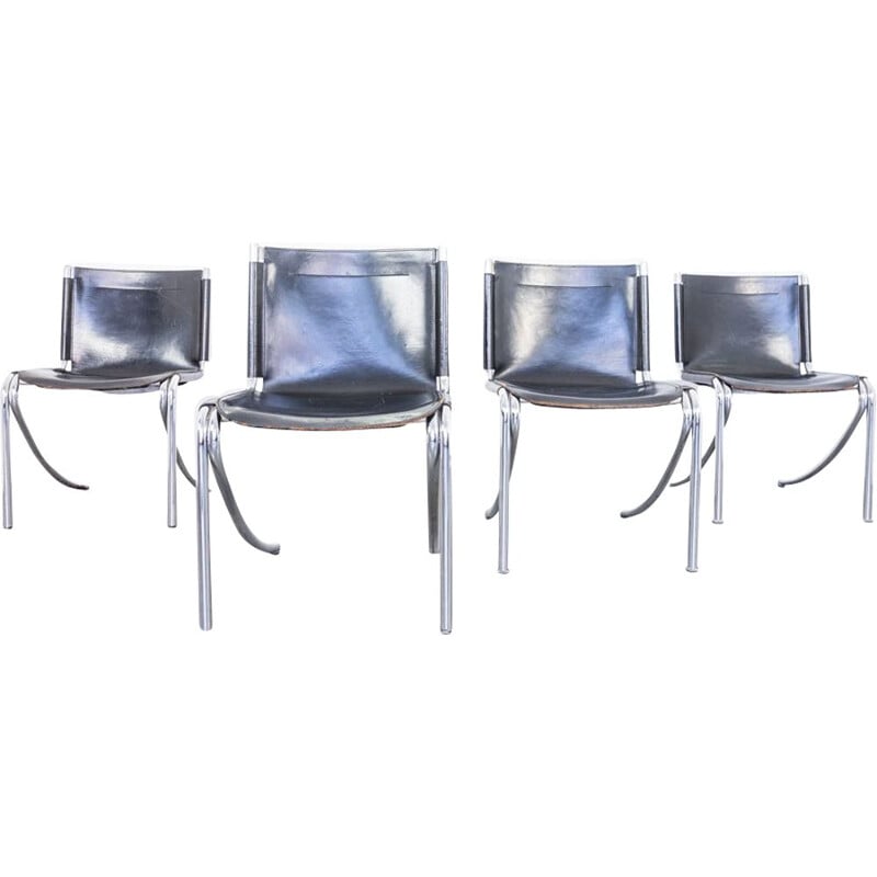 Set of 4 vintage Jot chairs by Giotto Stoppino for Acerbis, 1970s