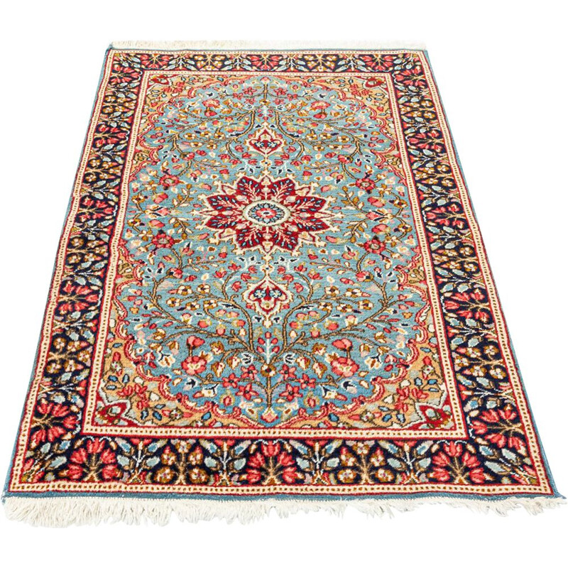 Vintage wool Kerman rug, Persia 1960s