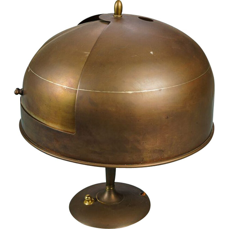 Vintage Art deco copper table lamp, 1930s