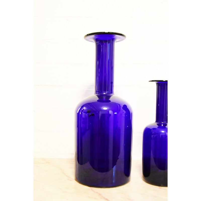 A set of 5 Holmegaard bottles - 1960s
