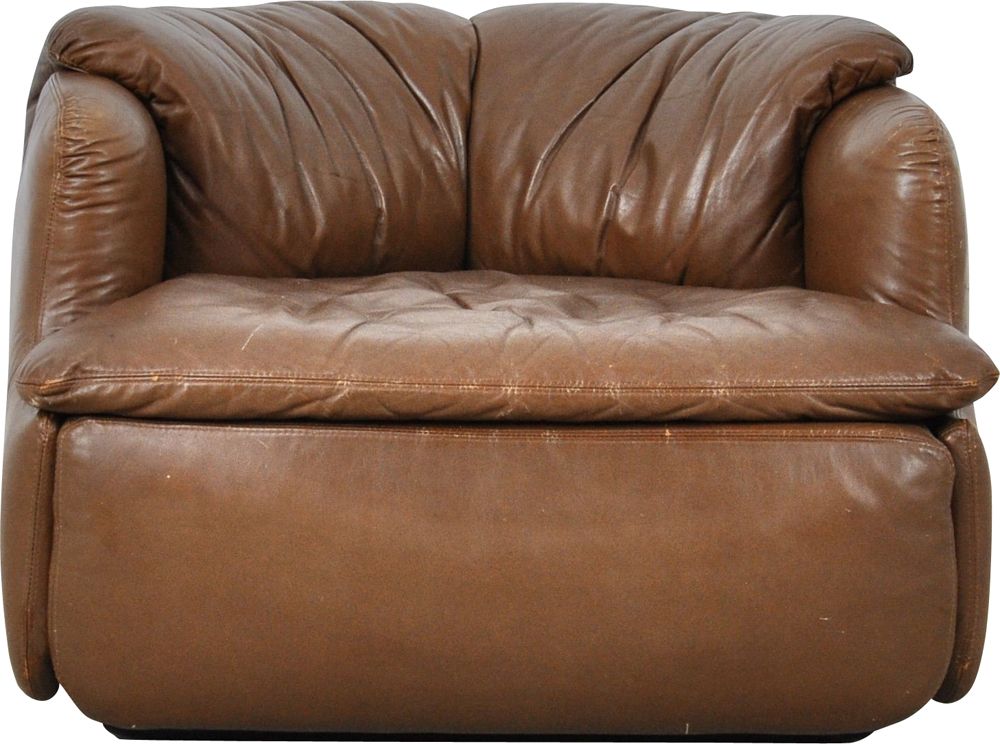 Vintage Brown Leather Armchair By, Old Brown Leather Couch
