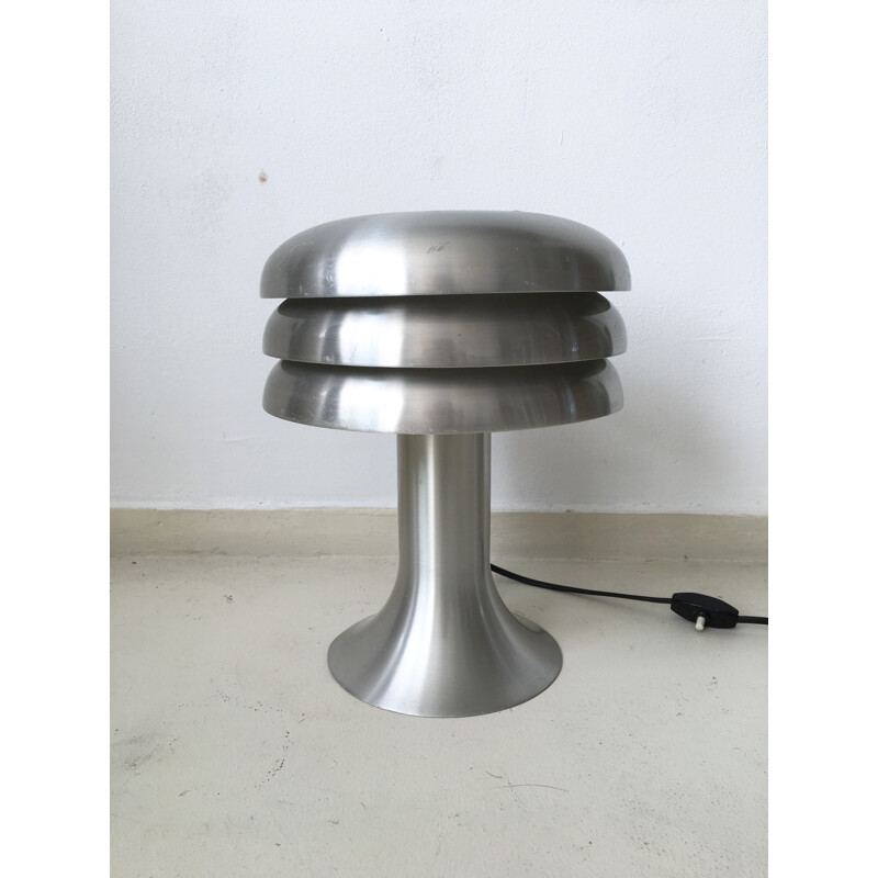 Brushed aluminum desk lamp, Hans A. JAKOBSSON - 1960s