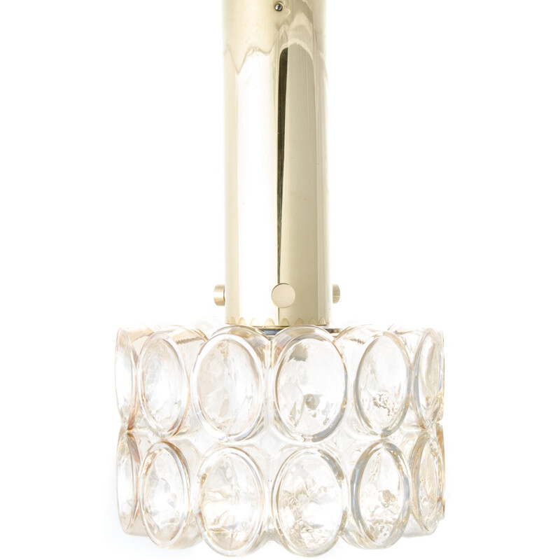 Glashütte Limburg "Bubble" pendant in glass and brass, Helena TYNELL - 1960s