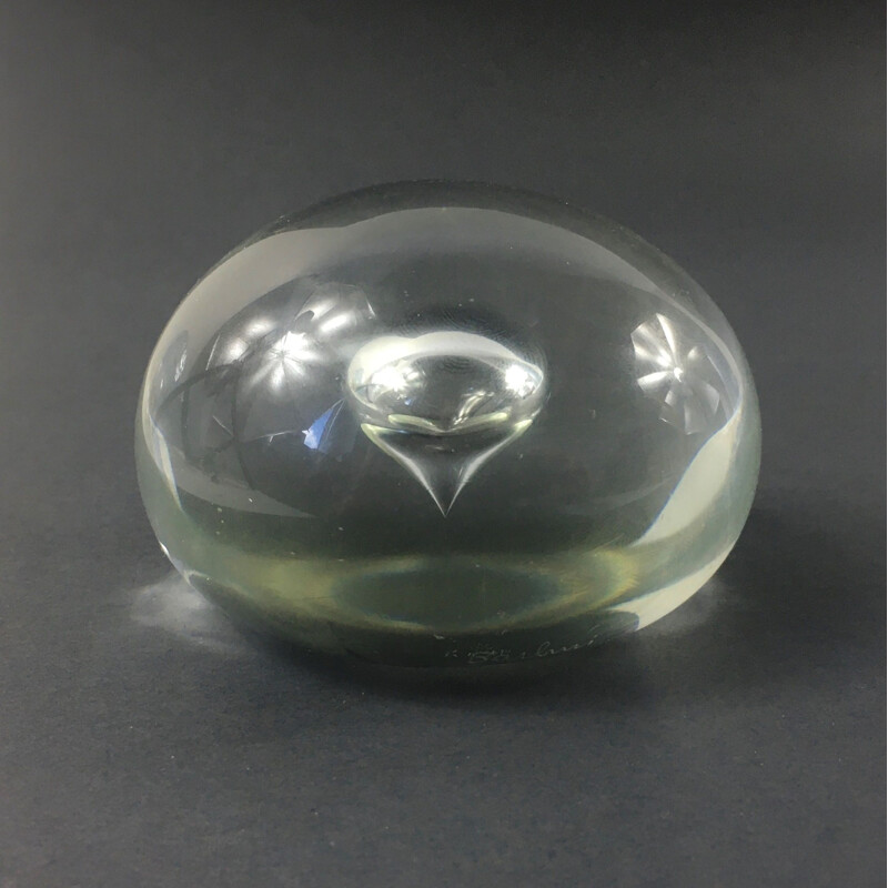 Vintage Murano glass paperweight by Alfredo Barbini, Italy 1970s