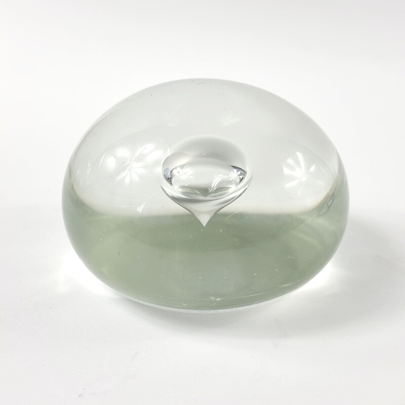 Vintage Murano glass paperweight by Alfredo Barbini, Italy 1970s