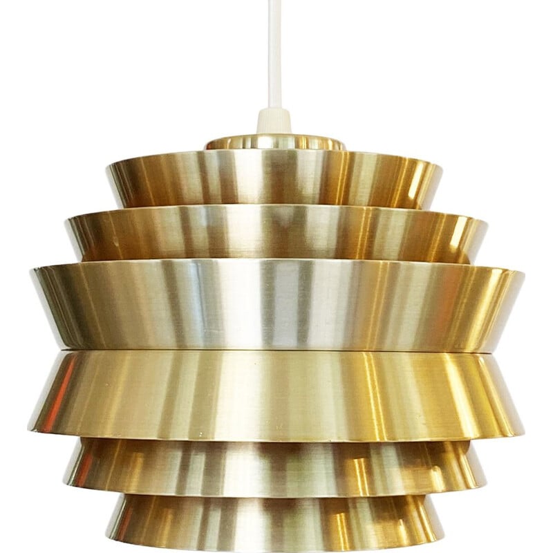 Vintage pendant lamp "Trava" by Carl Thore for Granhaga Metallindustri, Sweden 1970s