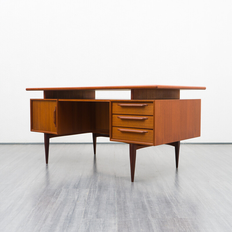 Vintage teak desk series Rt 200 by Heinrich Riestenplatt, 1960s