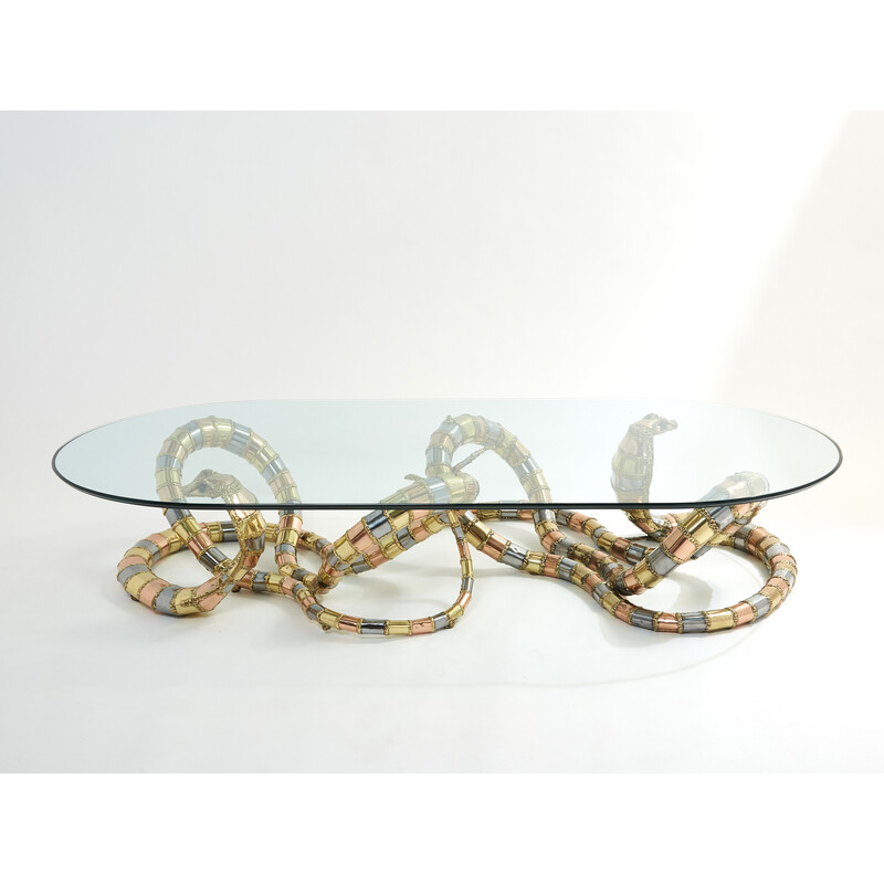 Cobra vintage coffee table by Isabelle Faure, 1970
