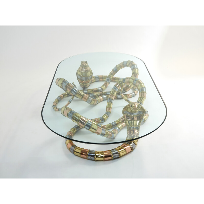 Cobra vintage coffee table by Isabelle Faure, 1970