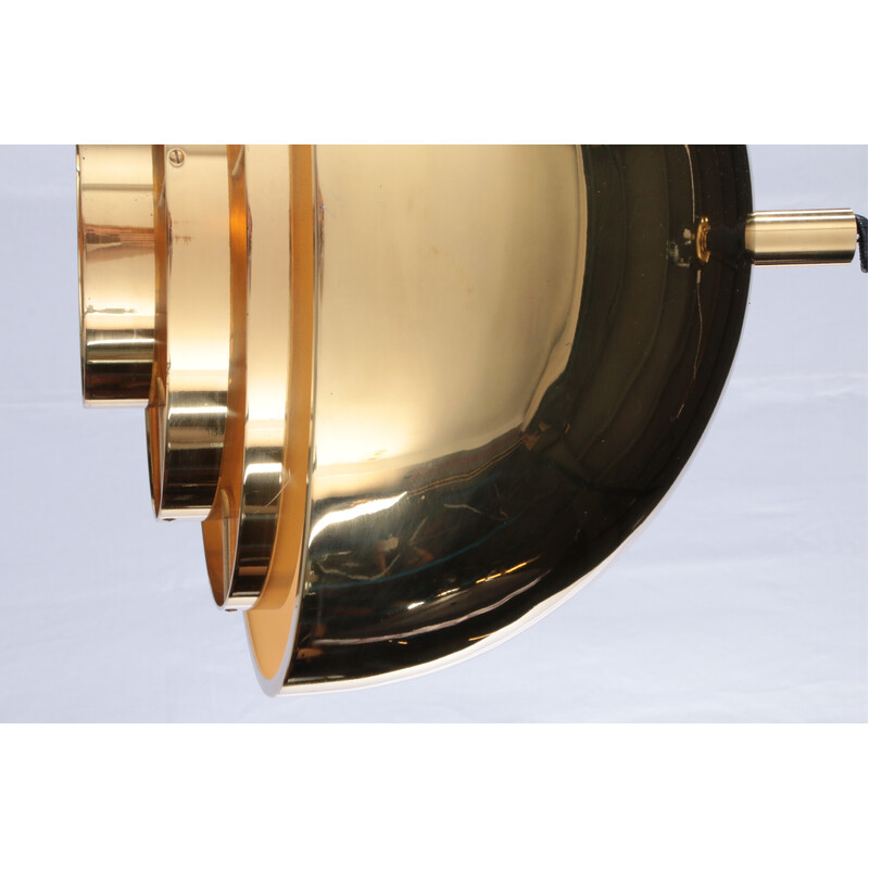 Vintage brass pendant lamp by Vereinigte Werkstatten München, Germany 1960