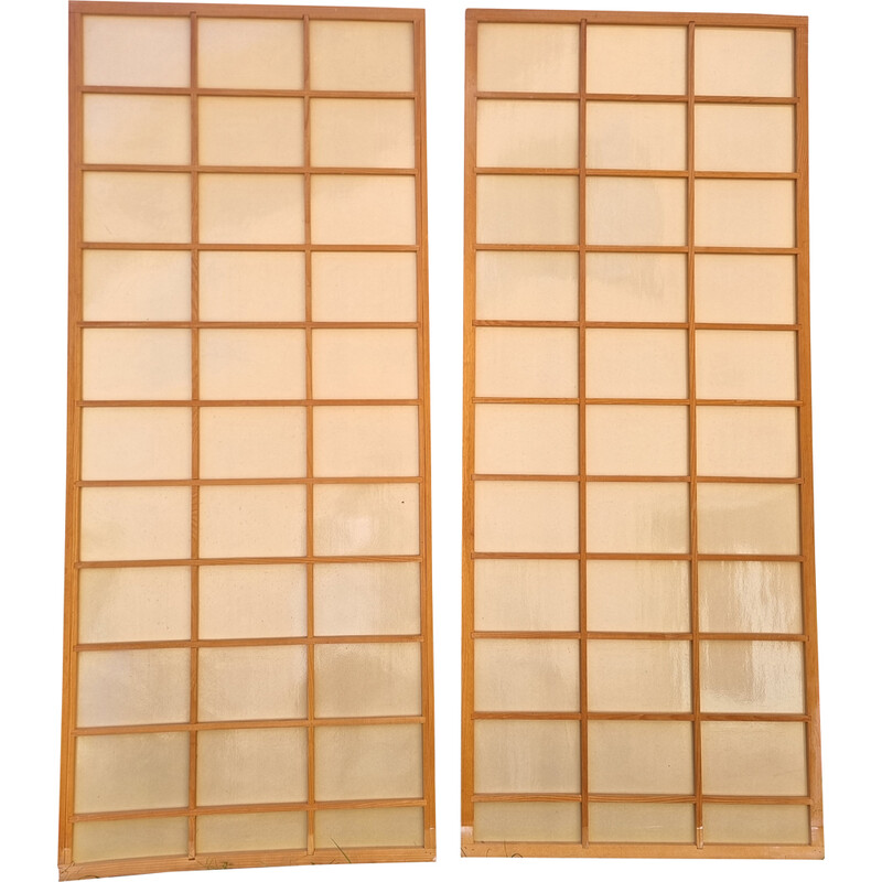 Pair of vintage Japanese panels