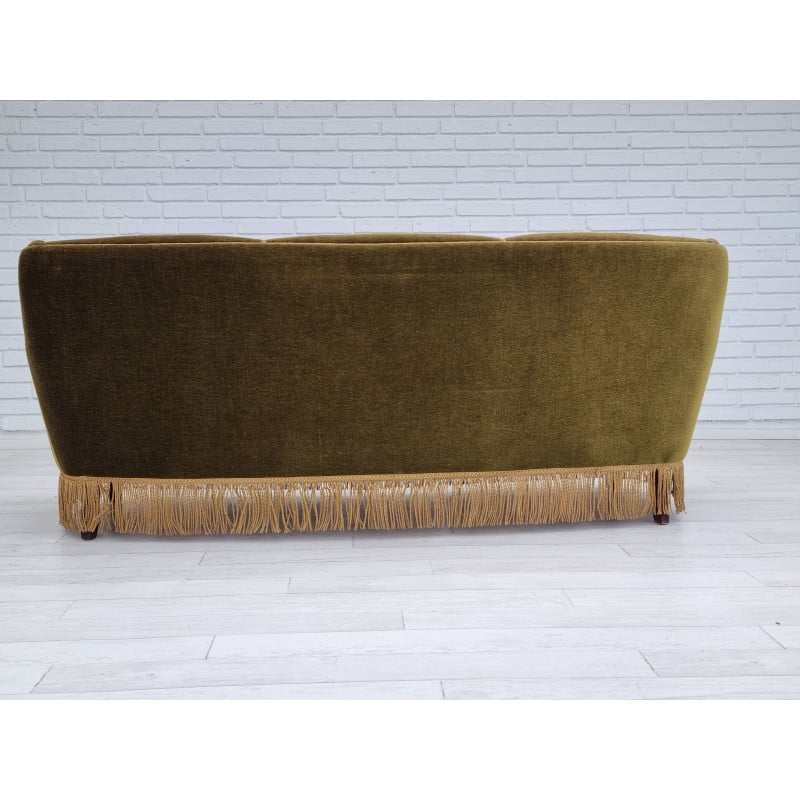 Vintage danish sofa in velvet, 1960