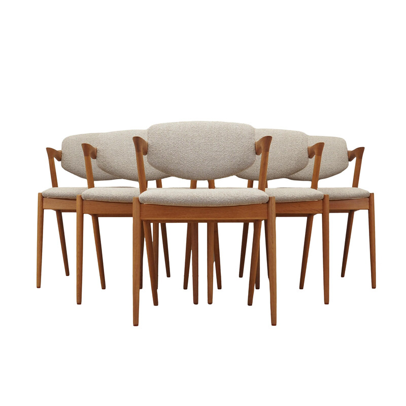 Set of 6 vintage ashwood chairs by Kai Kristiansen for Schou Andersen, 1960s