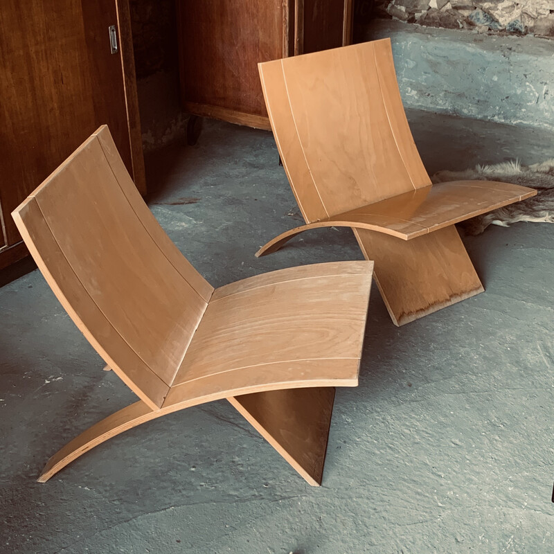 Pair of vintage armchairs model "Laminex" by Jens Nielsen, 1966