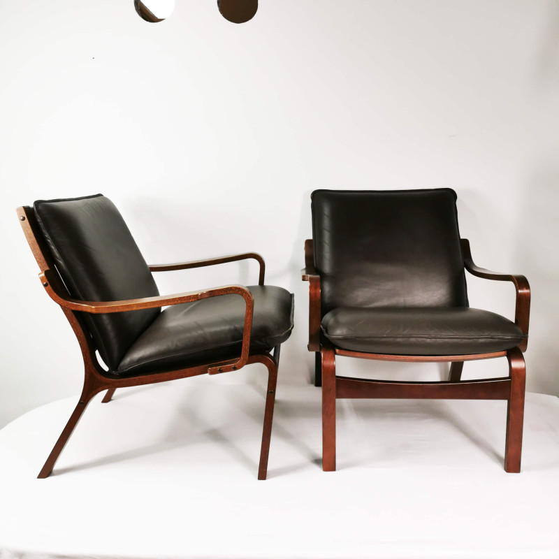 Pair of vintage armchairs by Skippers Mobler A / S, Denmark 1970s