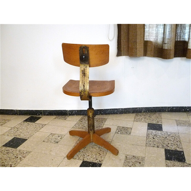 Model 350 Industrial Swivel Chair by Ama Elastik - 1950s