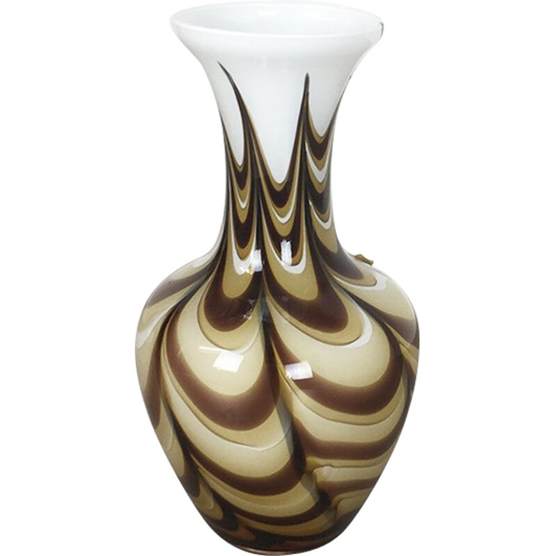 Multi-coloured vase in glass by Carlo Moretti for Opaline Florence - 1970s