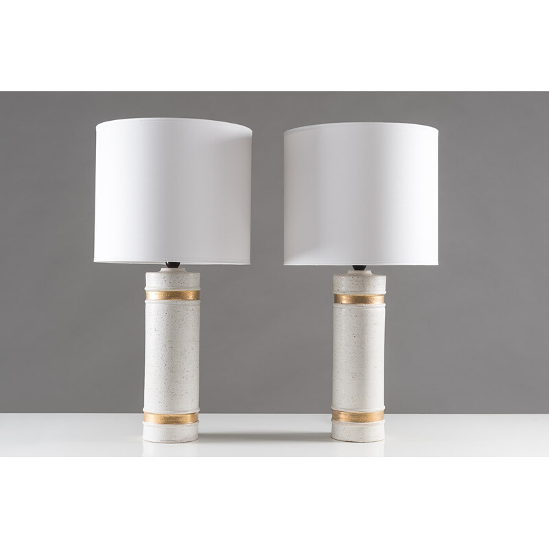 Pair of table lamps by Bitossi for Bergboms - 1960s