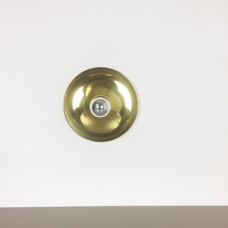 Modernist brass german disc wall light made by COSACK Ligths - 1960s