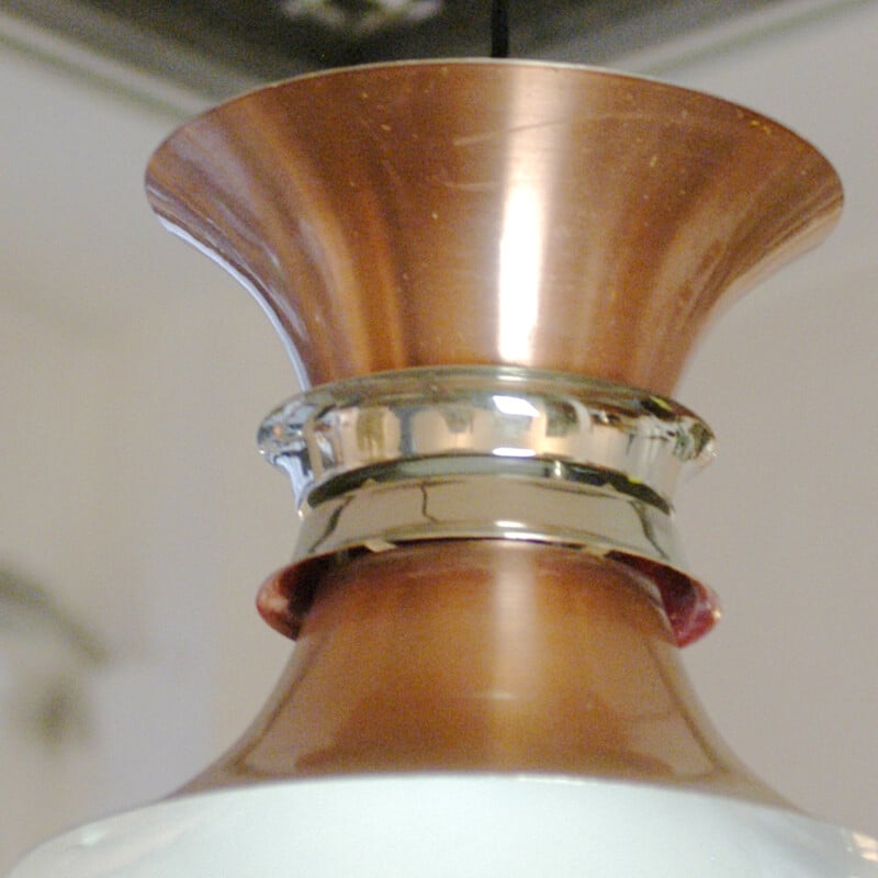 Danish copper pendant light - 1960s
