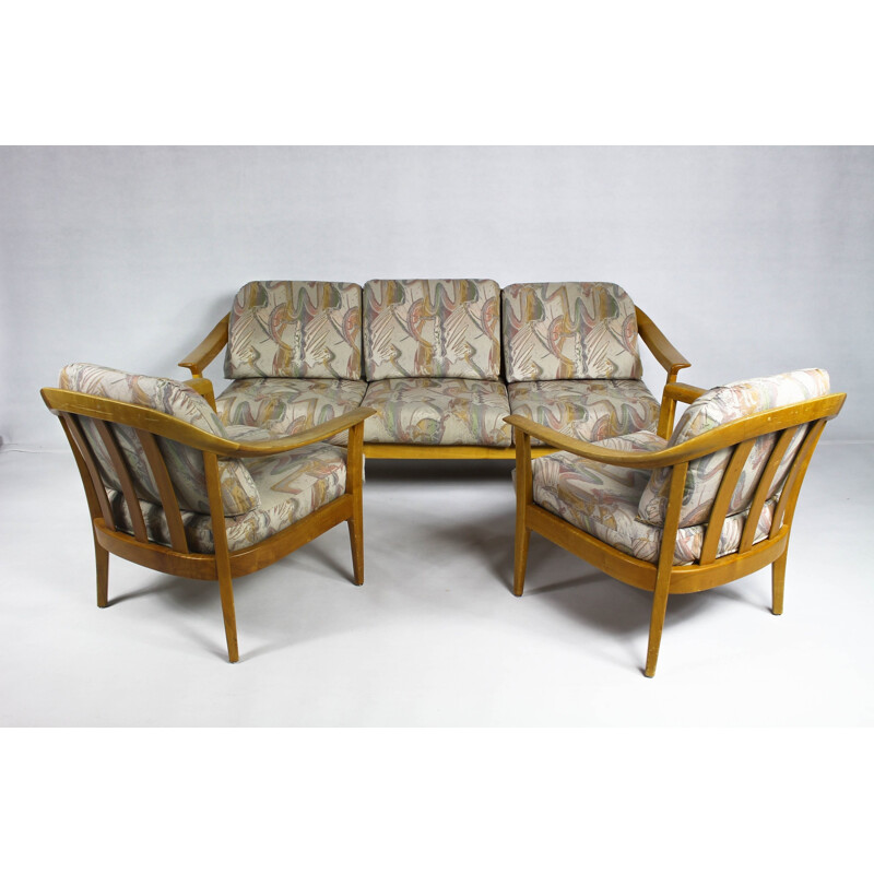 Dining set produced by Wilhelm Knoll composed by a sofa,a pair of armchairs and a coffee table - 1970s