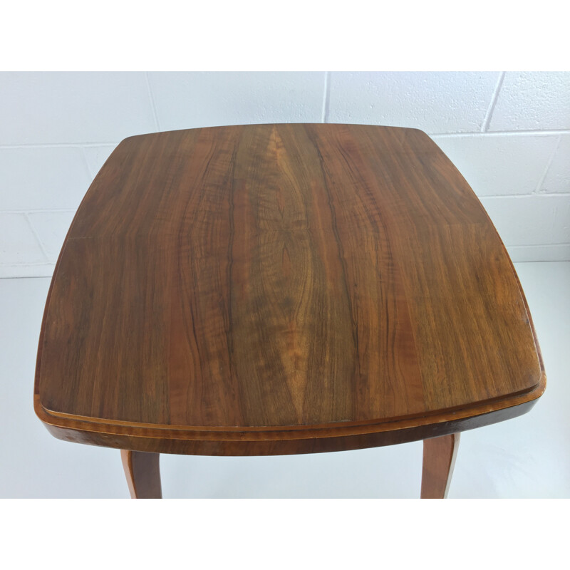 Mid century side table in wood with double tray - 1930s