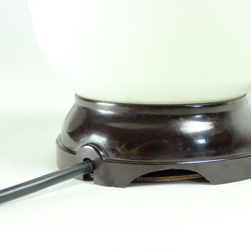 Mid century black table lamp in plastics - 1950s