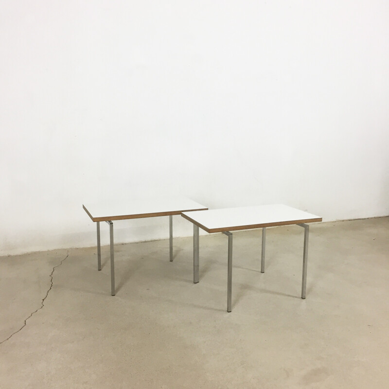 set of 2 modernist stacking tables by Trix & Robert Haussmann - 1950s
