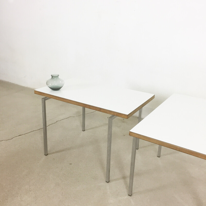 set of 2 modernist stacking tables by Trix & Robert Haussmann - 1950s